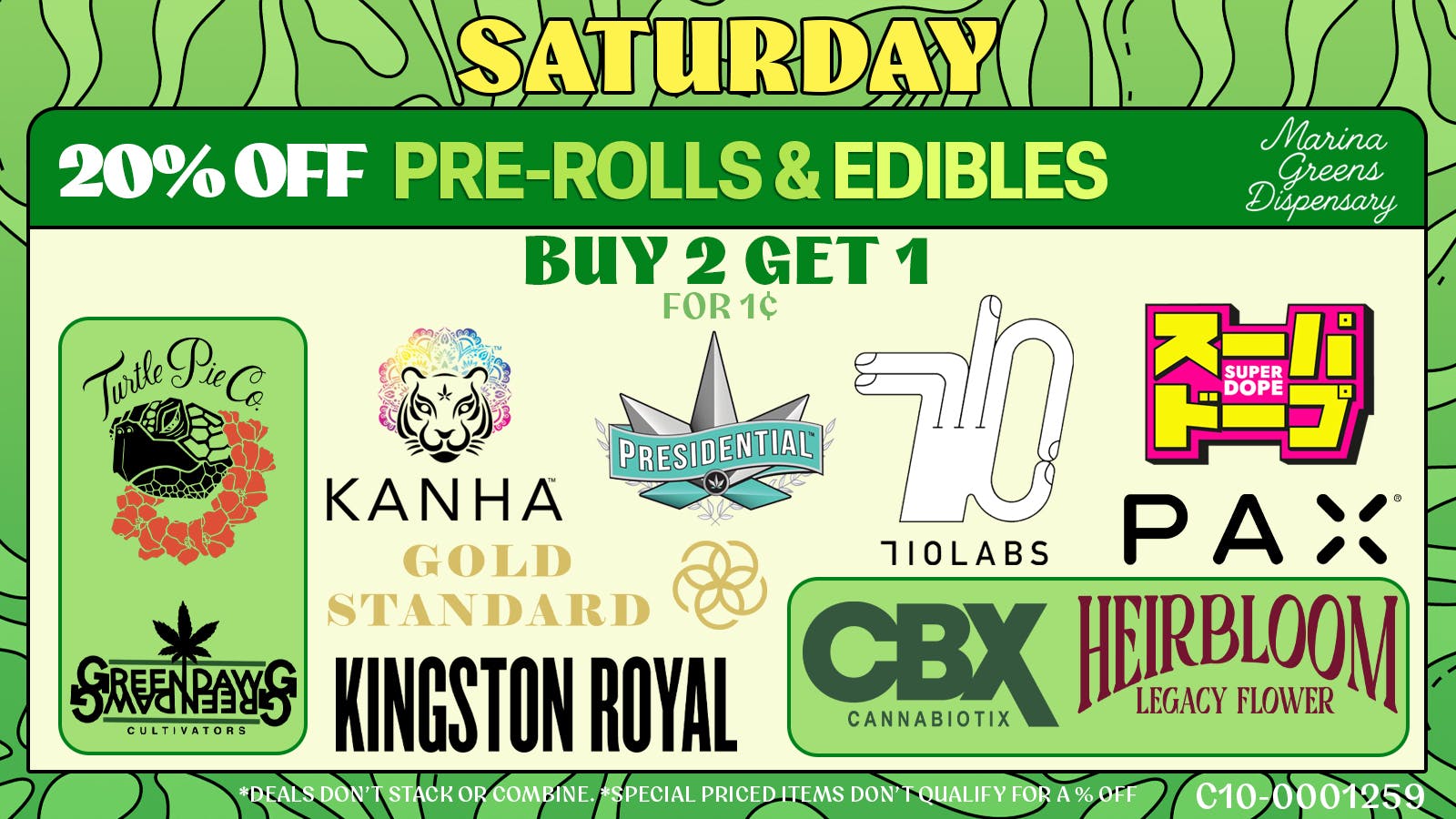 Marina Greens Saturday Deals