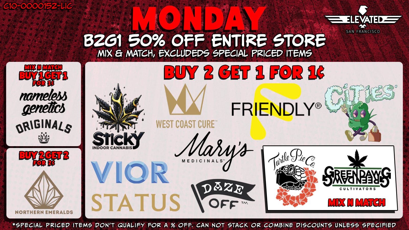 Elevated San Francisco Monday Deals