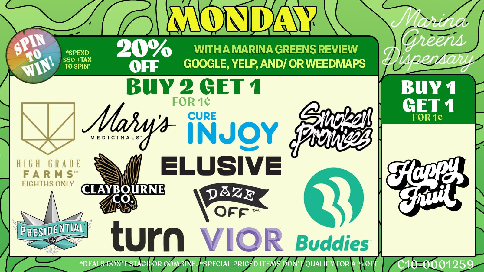 Marina Greens Monday Deals