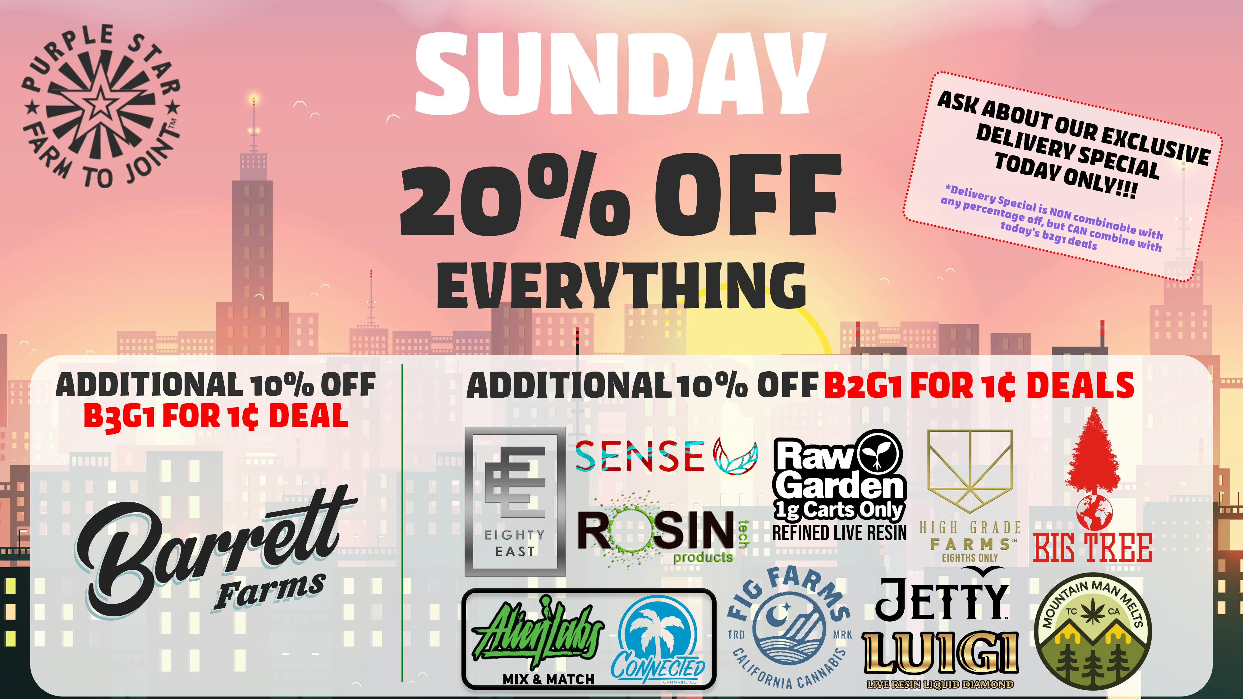 Purple Star MD Sunday Deals at Purple Star
