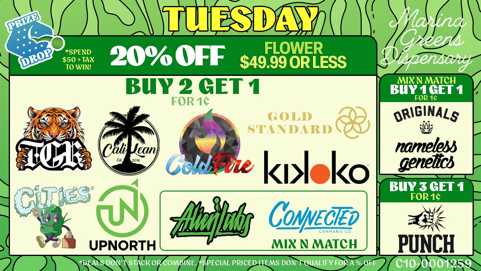 Marina Greens Tuesday Deals