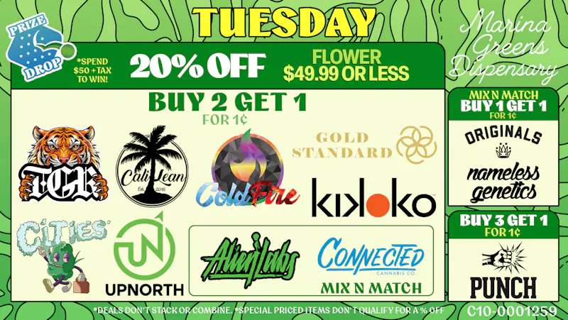 Marina Greens Tuesday Deals