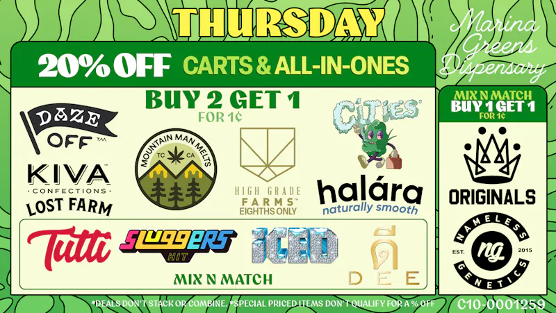 Marina Greens Thursday Deals
