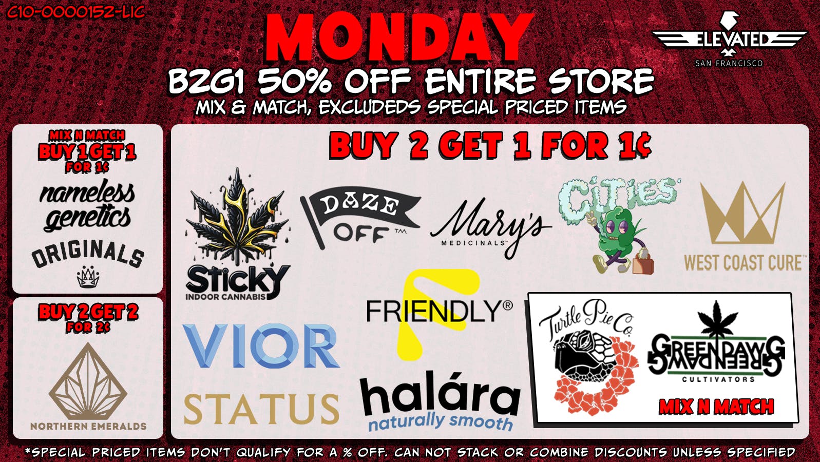 Elevated San Francisco Monday Deals
