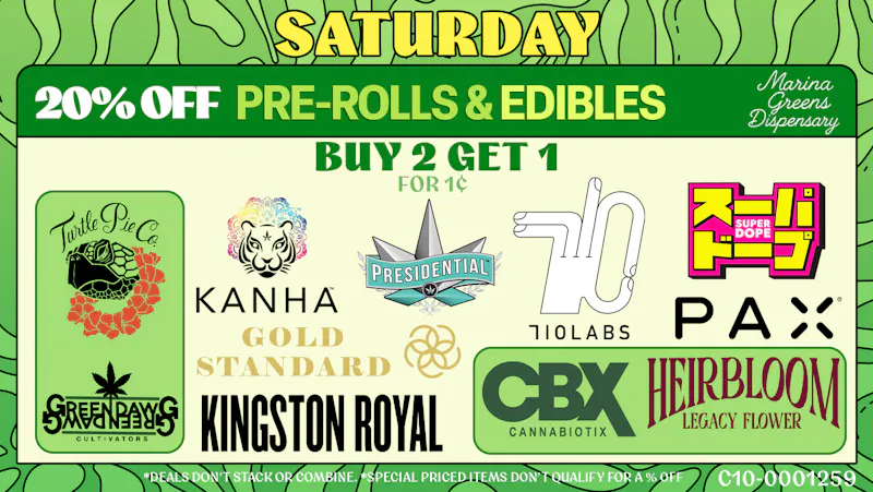 Marina Greens Saturday Deals