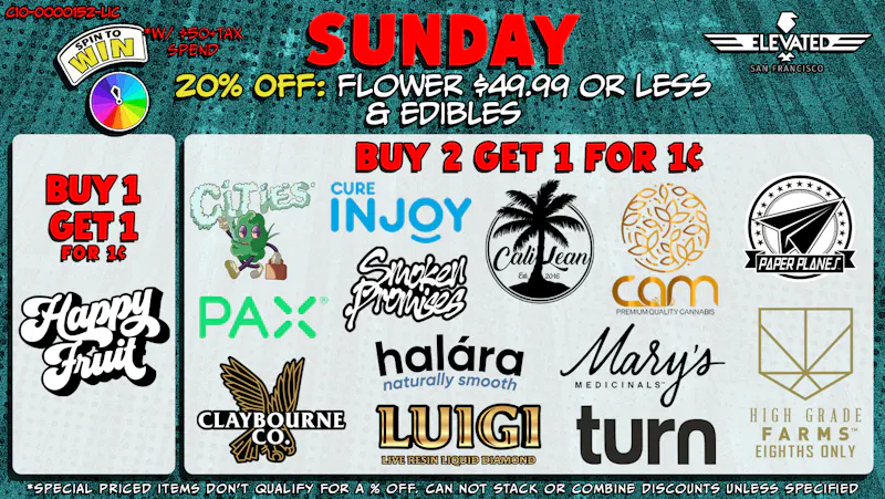 Elevated San Francisco Sunday Deals