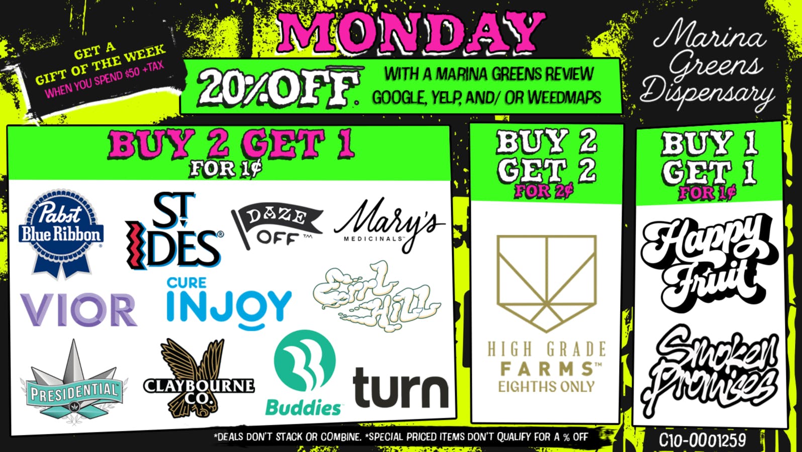Marina Greens Monday Deals at Marina Greens