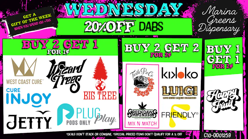 Marina Greens Wednesday Deals at Marina Greens