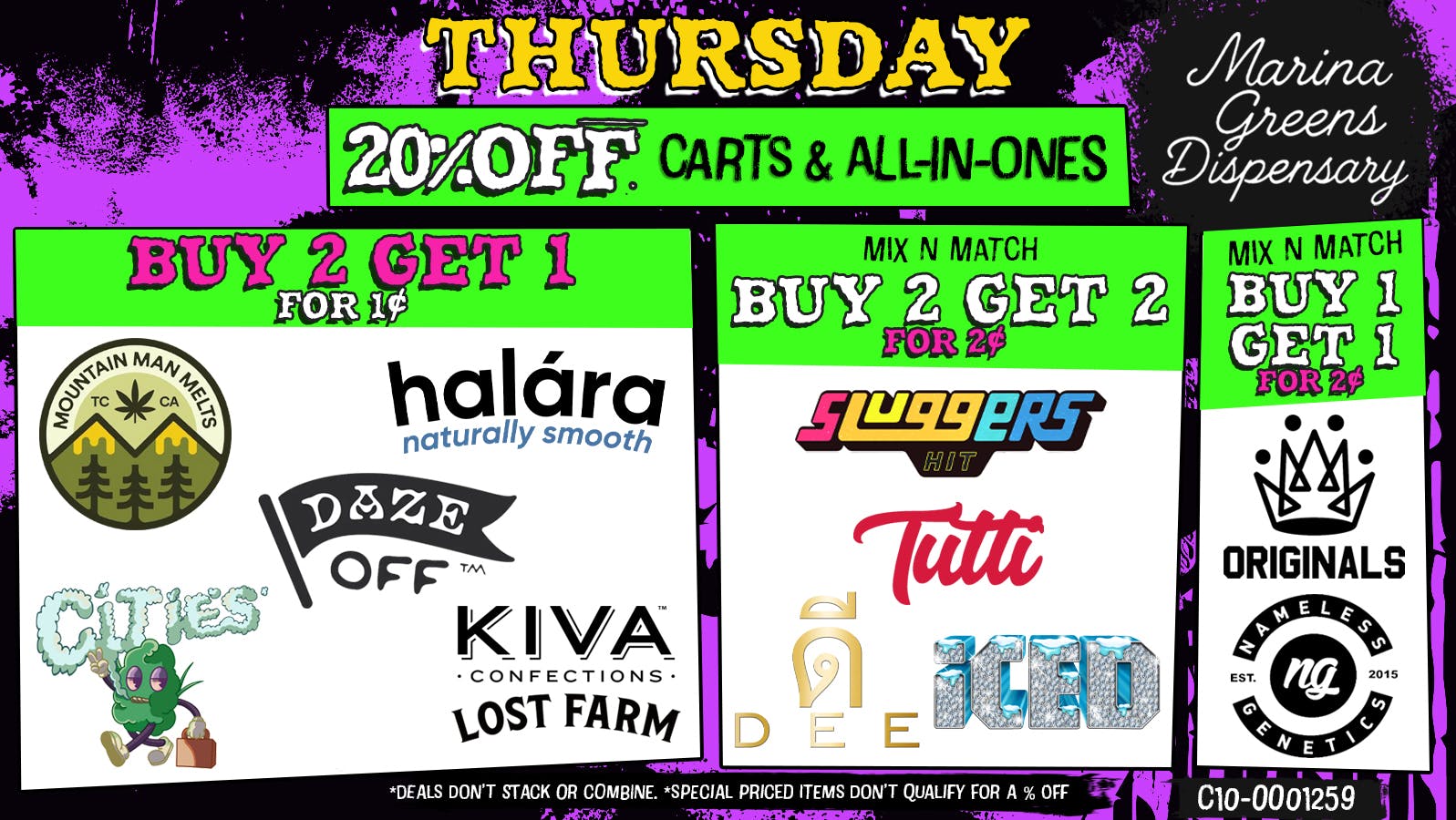 Marina Greens Thursday Deals at Marina Greens