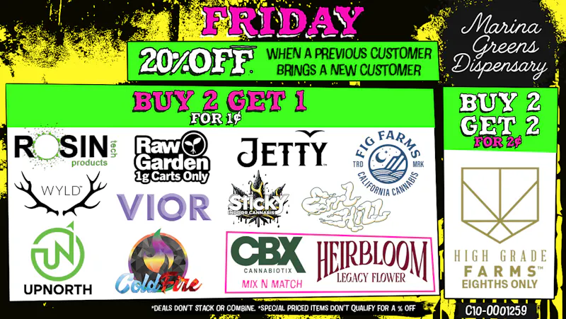 Marina Greens Friday Deals at Marina Greens