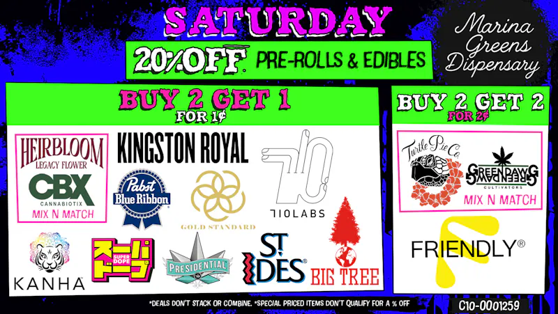 Marina Greens Saturday Deals at Marina Greens