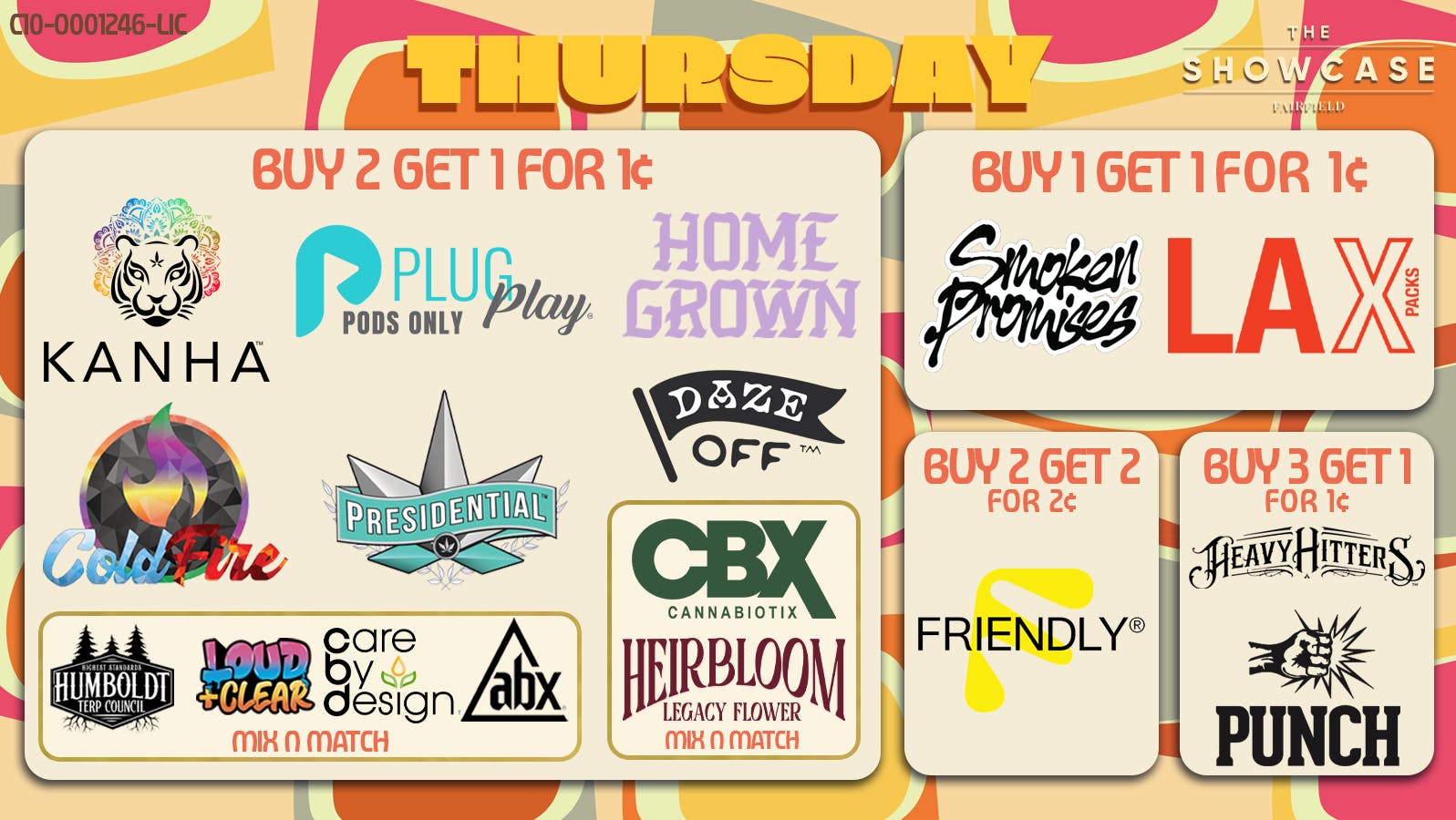 Showcase Delivery Deals on Thursday