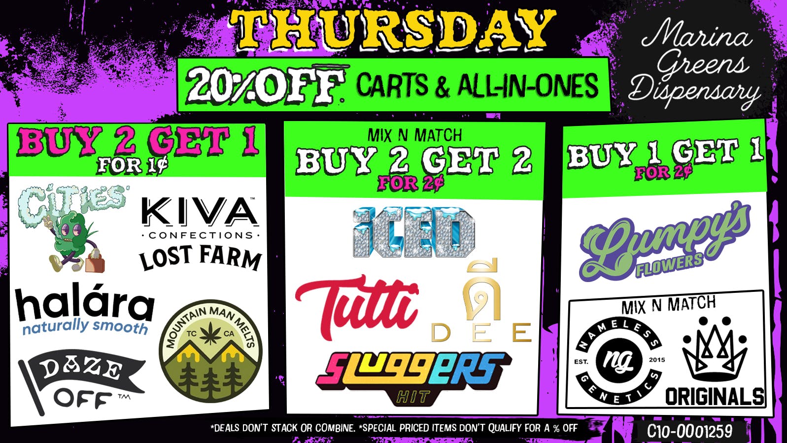 Marina Greens Thursday Deals at Marina Greens