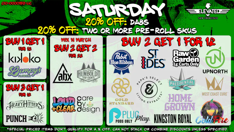 Elevated San Francisco Deals on Saturday