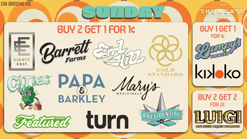 Showcase Delivery Deals on Sunday