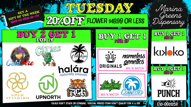 Marina Greens Tuesday Deals at Marina Greens