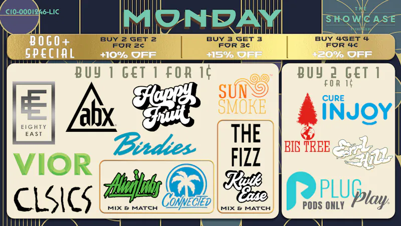 Showcase Monday Deals & BOGO+ Specials
