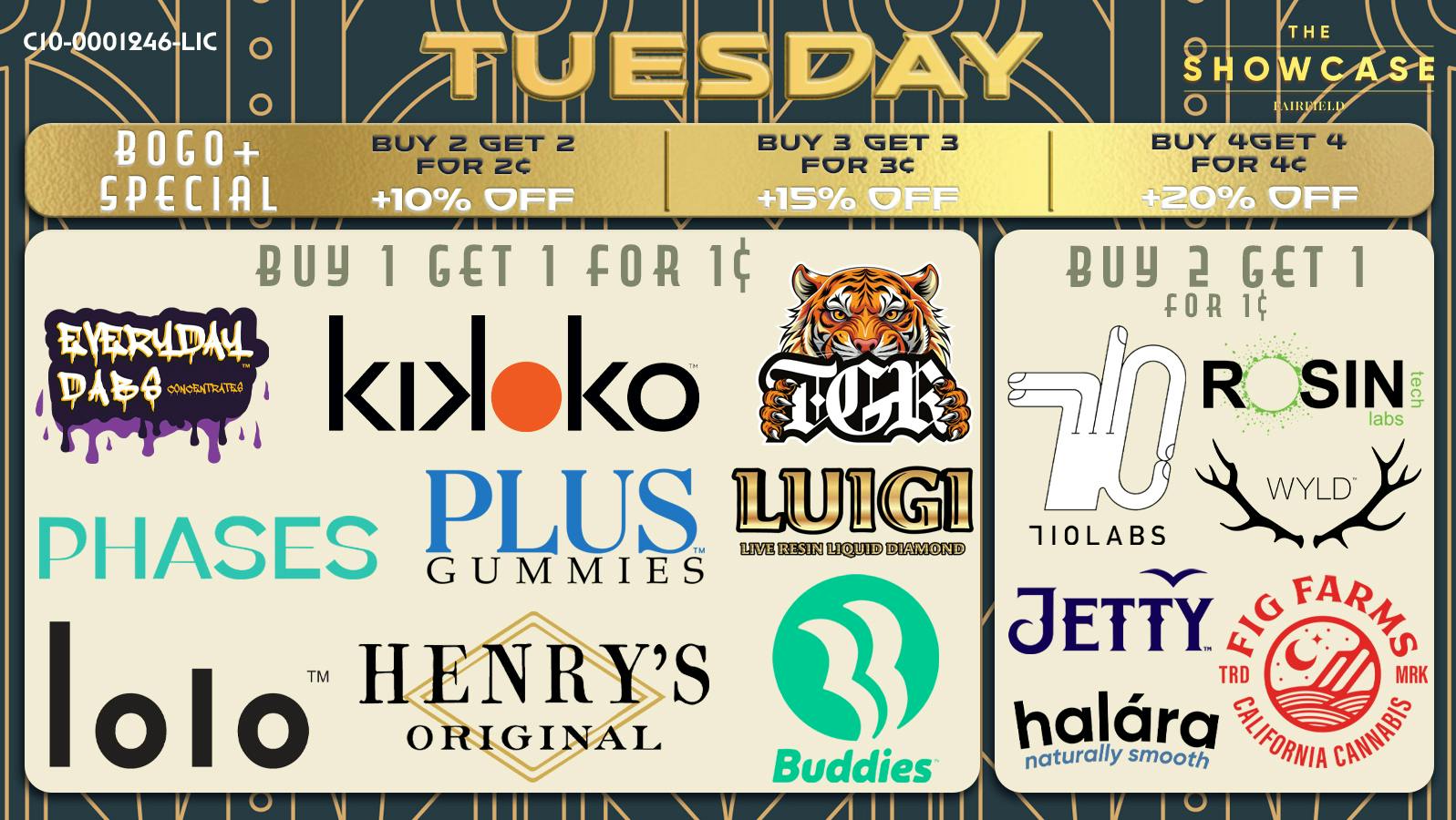 Showcase Delivery Tuesday Deals & BOGO+ Specials