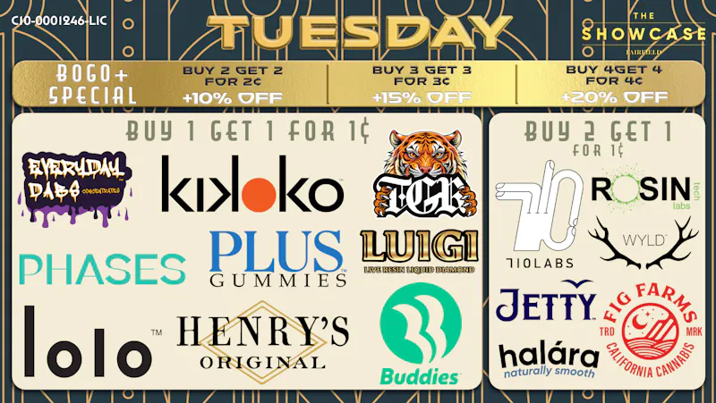 Showcase Delivery Tuesday Deals & BOGO+ Specials