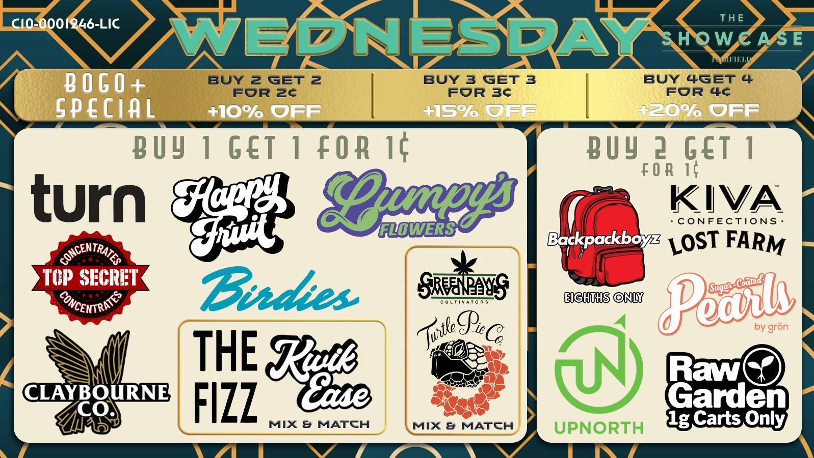 Showcase Delivery Wednesday Deals & BOGO+ Special