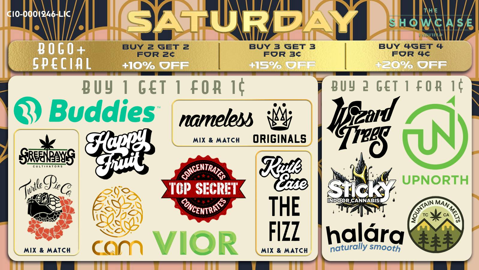 Showcase Saturday Deals and BOGO+ Special