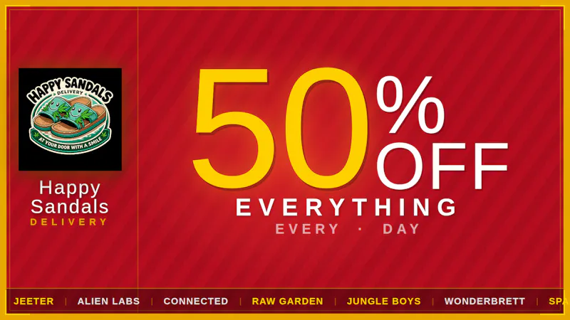 Happy Sandals Delivery 50% Off Everything