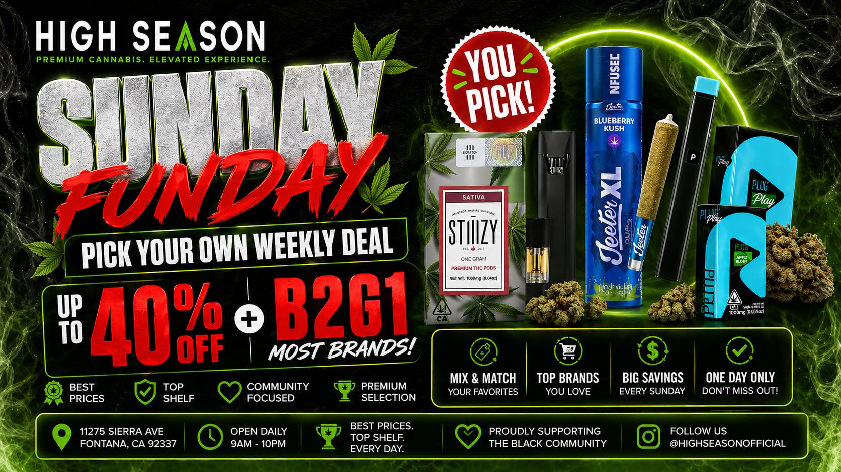 High Season - Fontana (NOW OPEN) UP TO 40% OFF & B2G1 Select Products