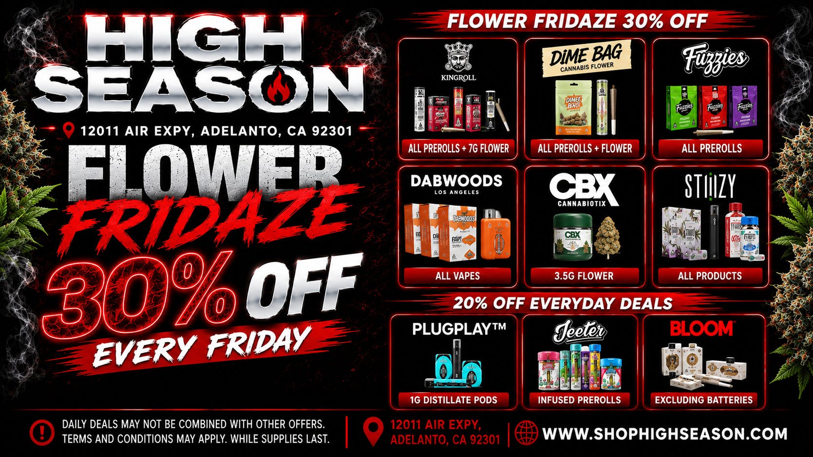 High Season - Adelanto 30% OFF KINGROLL, FUZZIES, CBX & MORE