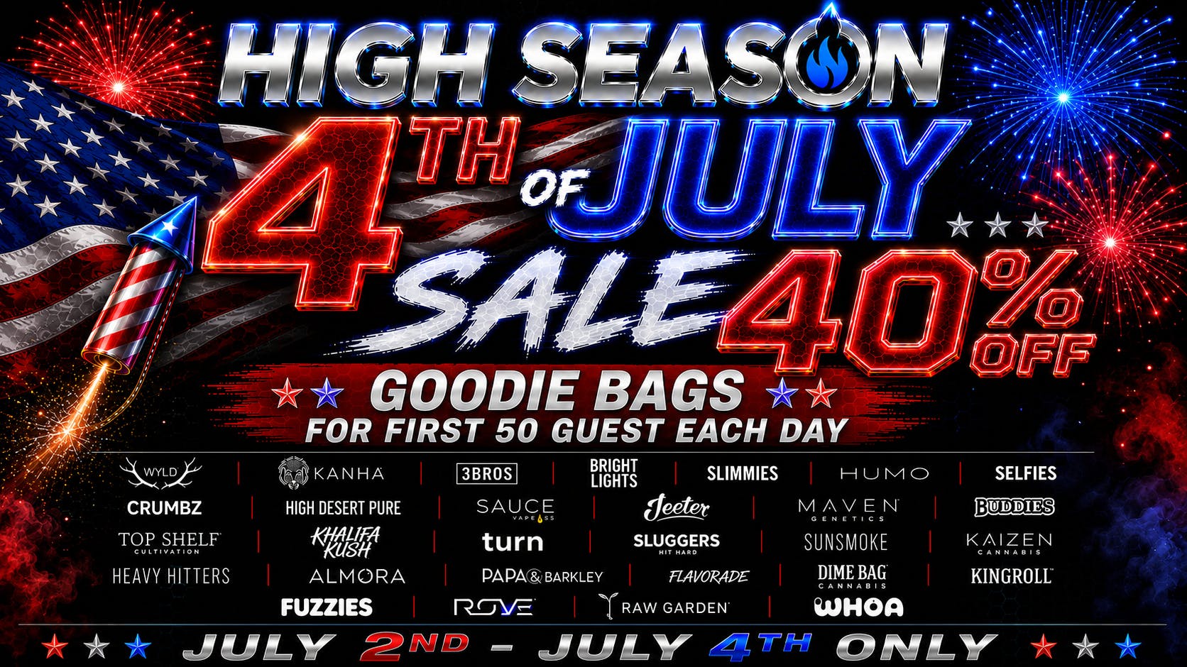 High Season - Fontana (NOW OPEN) 40% OFF 30+ BRANDS + $100 GOODIE BAG FOR $1