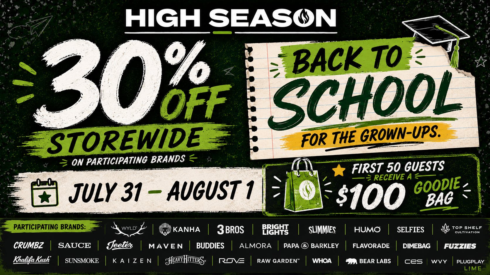 High Season - Fontana (NOW OPEN) 30% OFF + $100 Goodie Bag!