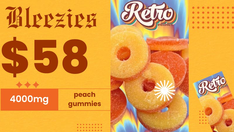 Bleezies 🔥 NEW DROP Retro Peach Gummies! 4000mg • Just $58