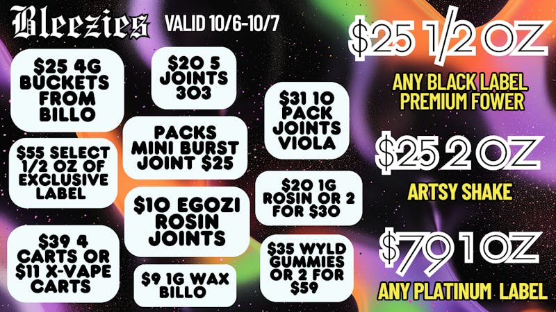 Bleezies 🕸️ $25 ½oz Black Label - 🔥 $9 Wax Billo