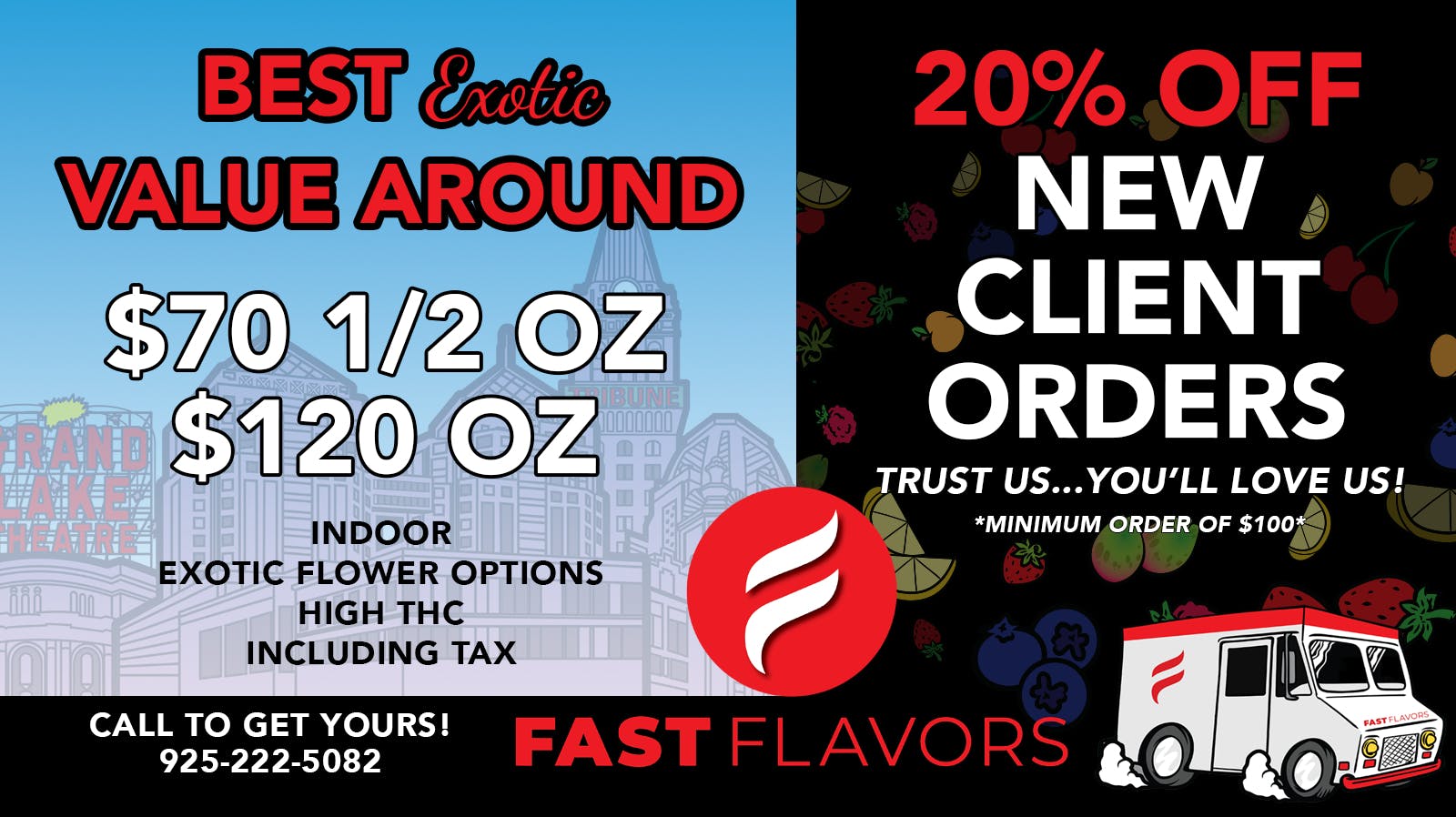 Fast Flavors NEW CLIENT DISCOUNT & $70 Exotic 1/2 OZ