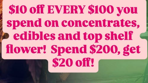 Ganja By Sarah $10 OFF EVERY $100 Dollars Spent!
