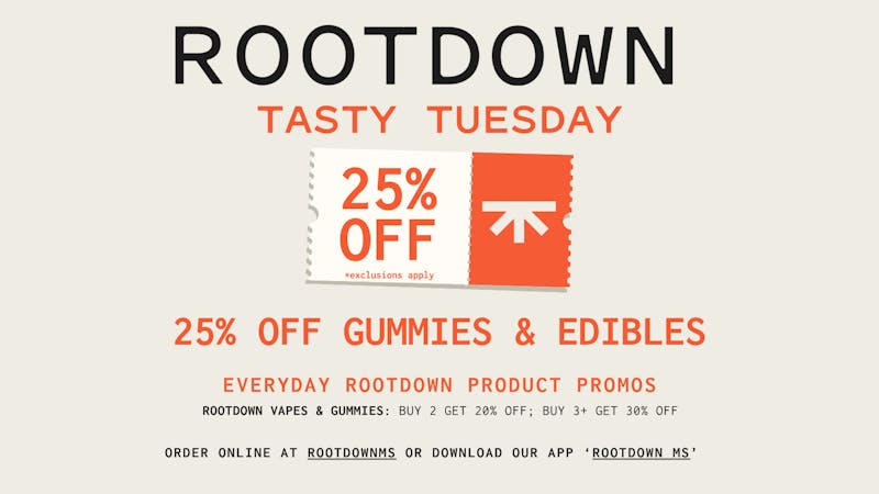 Rootdown - Canton Tasty Tuesday - 25% OFF Edibles & Gummies