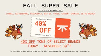 Rootdown - Bay St. Louis 40% OFF Super Sale!