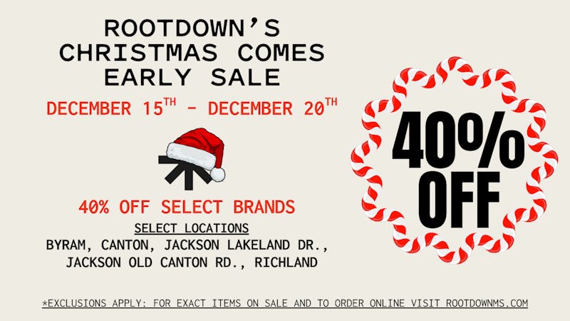 Rootdown - Richland 40% OFF Christmas Comes Early Sale! (Jackson Area)
