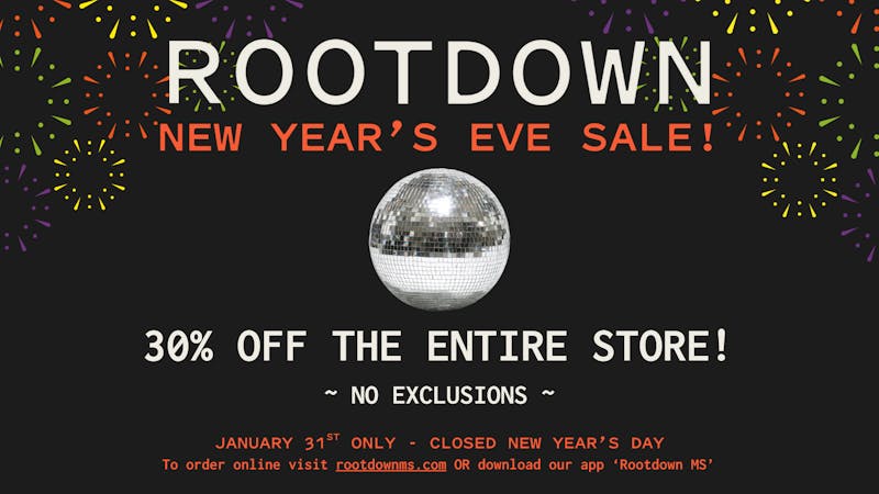 Rootdown - McComb 30% OFF Entire Store - Happy New Year!