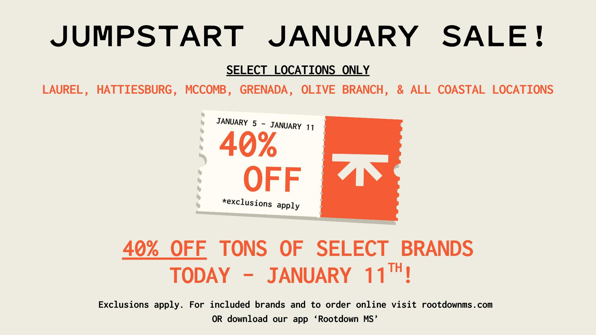 Rootdown - Biloxi Popp's Ferry Road 40% OFF Select Brands and Products