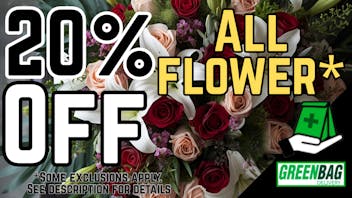 Green Bag Delivery 20% Off All Flower