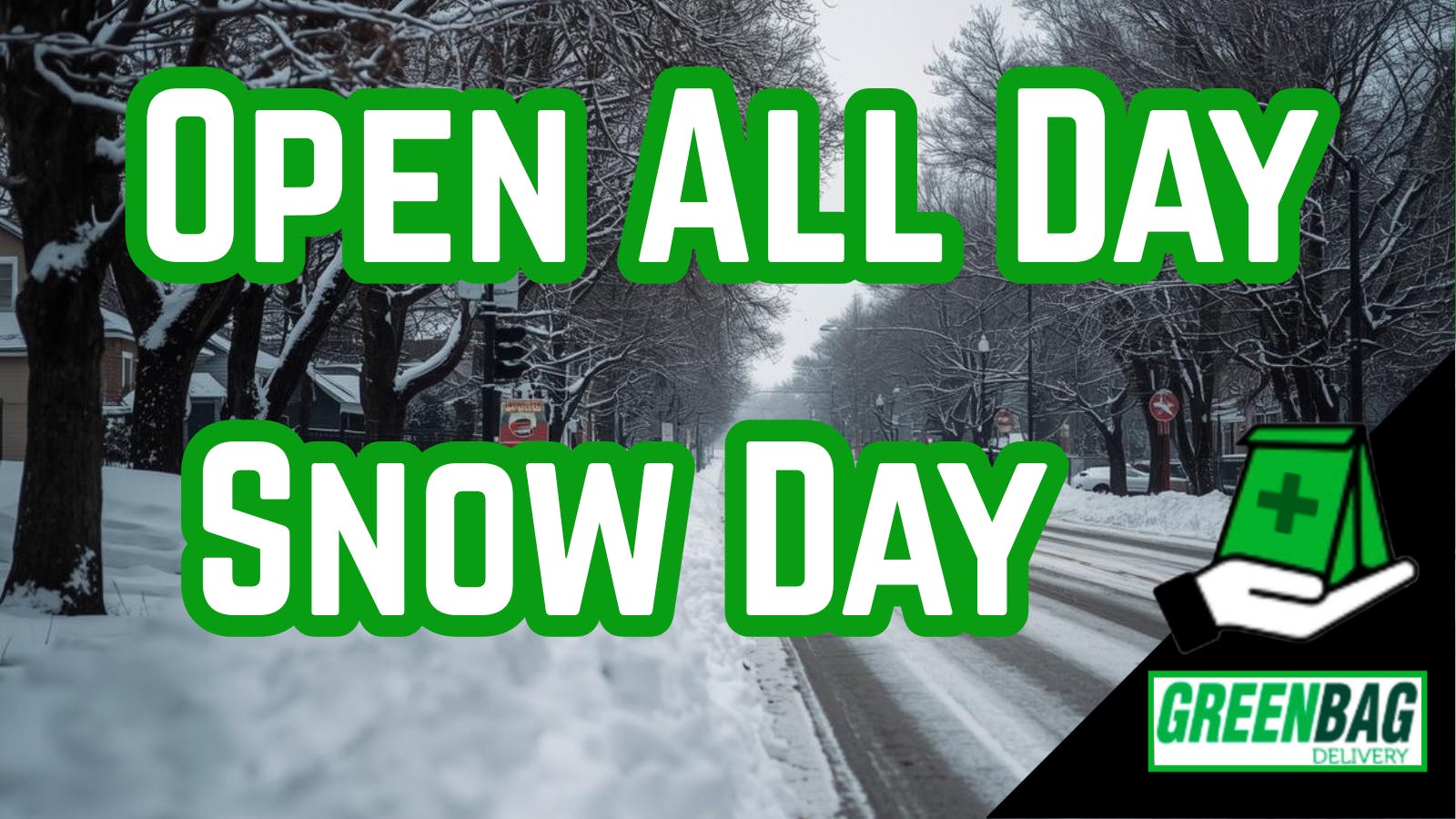 Green Bag Delivery Open All Day Snow Day