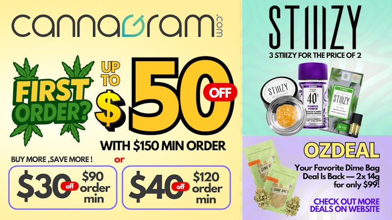 Cannagram - City of Sacramento Get $50 off your First Order when you Spend $150+