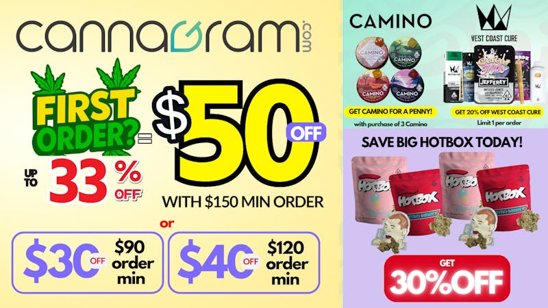 Cannagram - Arden-Arcade Up To 33% First Order- Get $50 off - Spend $150