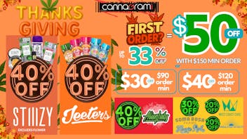 Cannagram - City of Sacramento Up To 33% First Order- Get $50 off - Spend $150