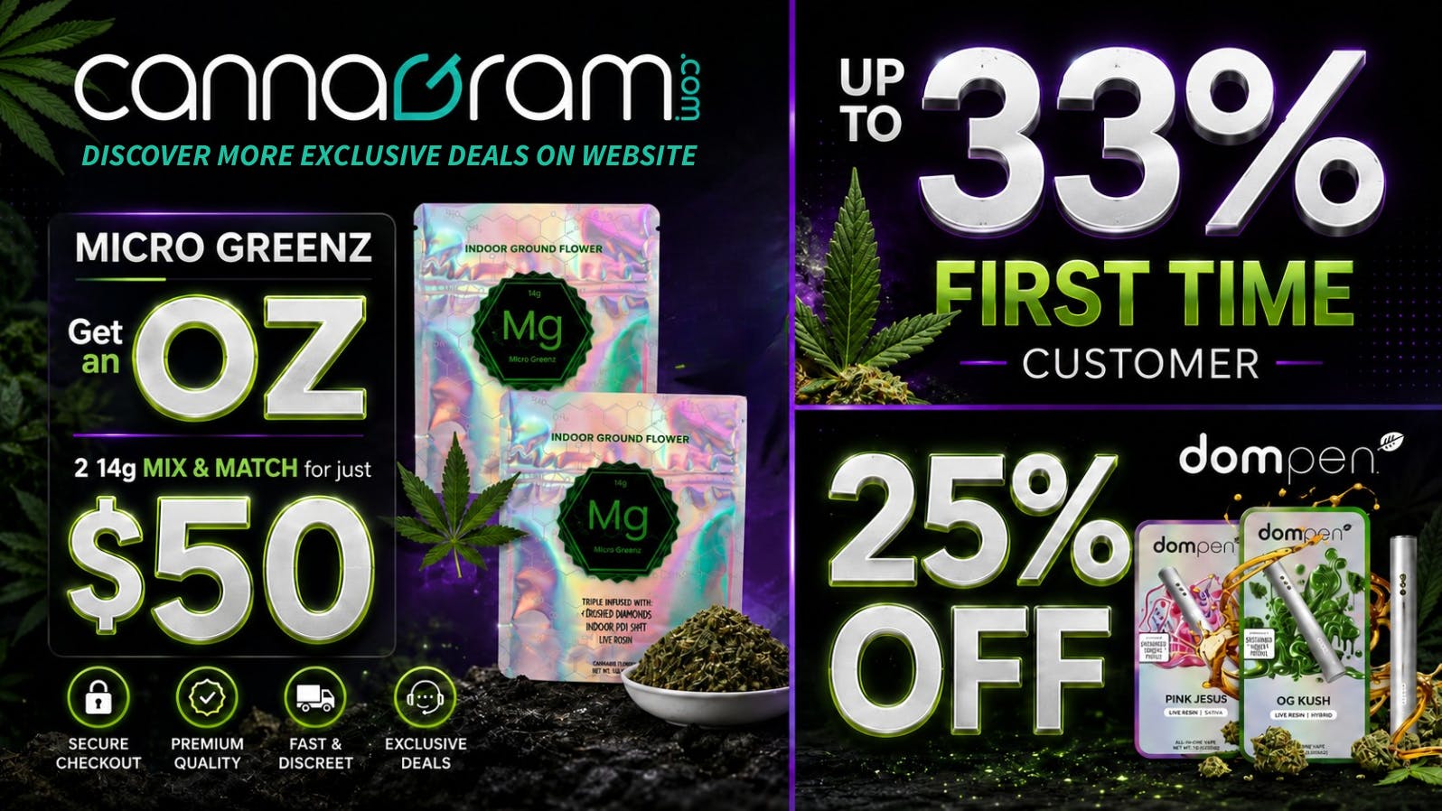 Cannagram - Citrus Heights 😱 Get 2×14g Flower for Just $50