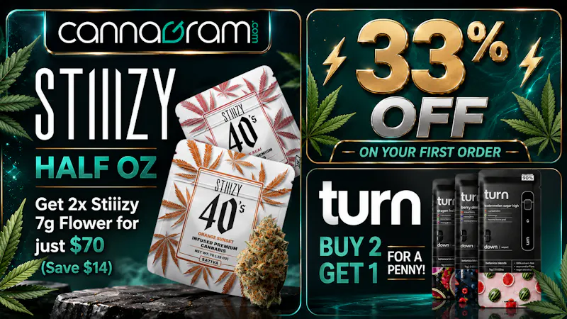 Cannagram - GraniteBay / Folsom Get 2x Stiiizy 7g Flower for just $70 (Save $14)