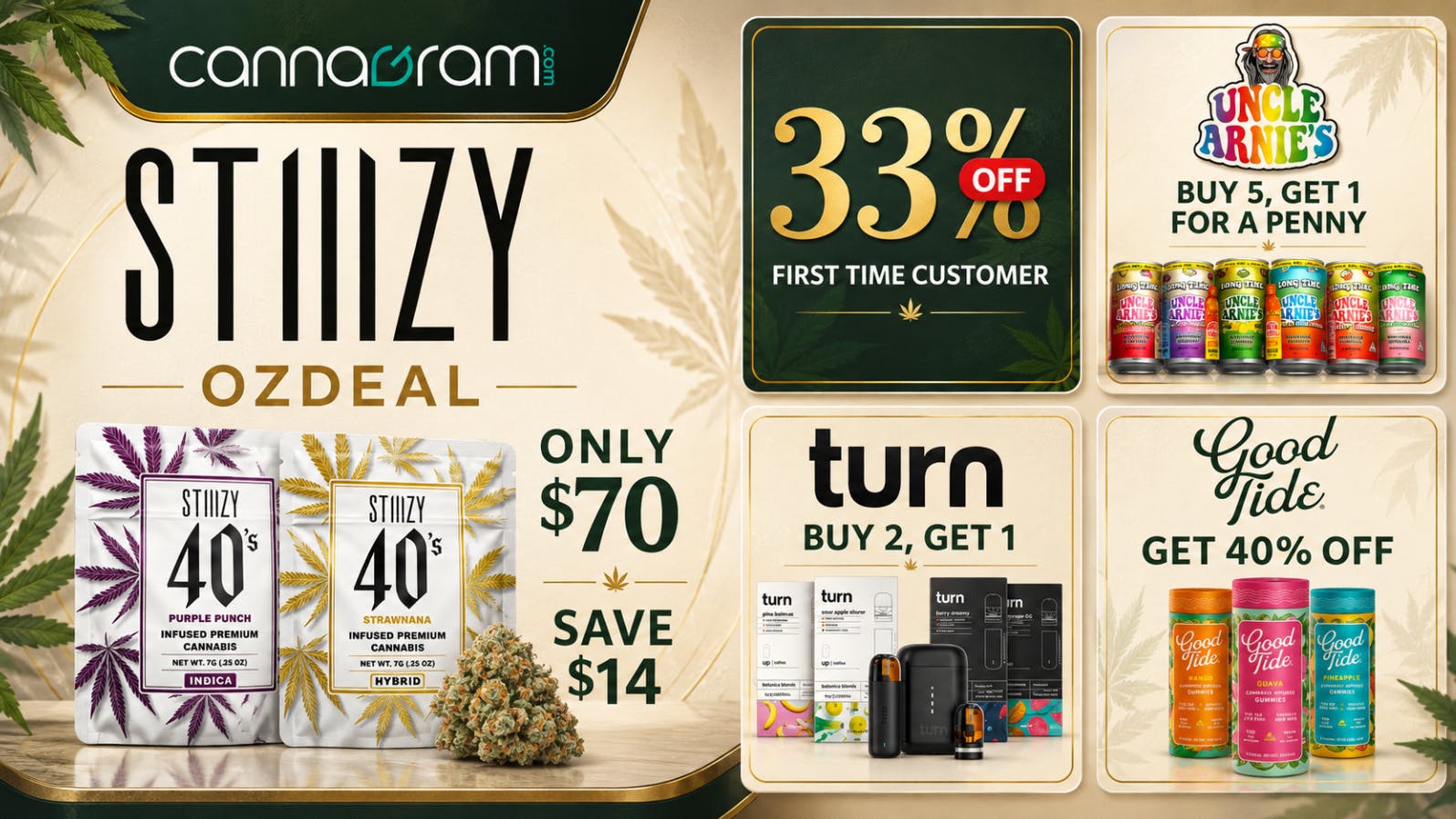 Cannagram - Citrus Heights Get 2x Stiiizy 7g Flower for just $70 (Save $14)