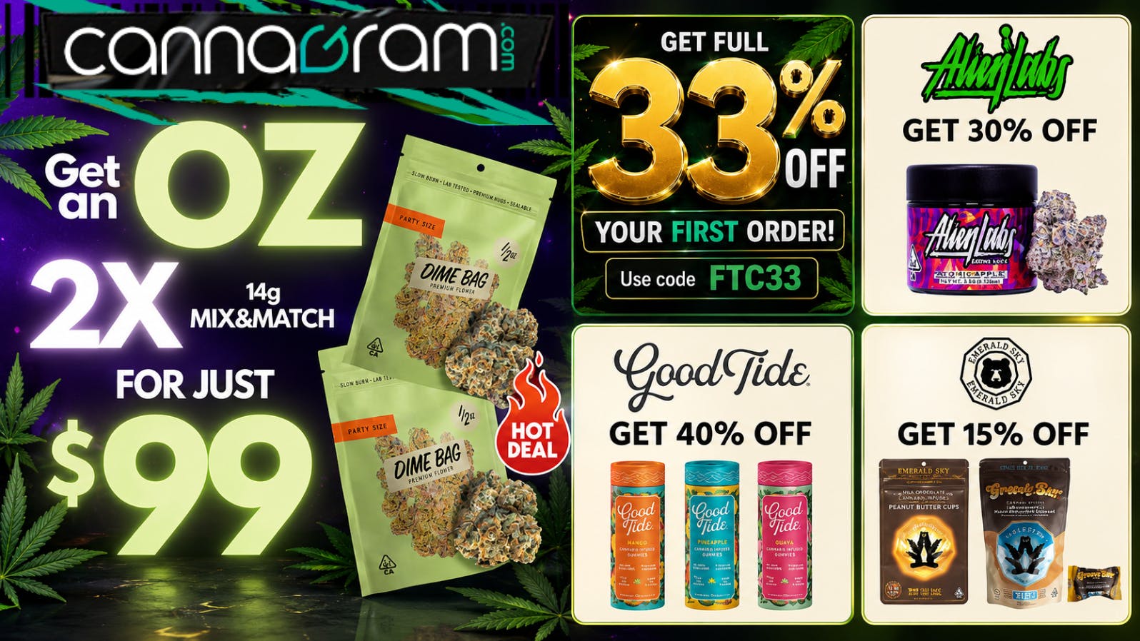 Cannagram - GraniteBay / Folsom 🌿Get an Dime Bag OZ - $99