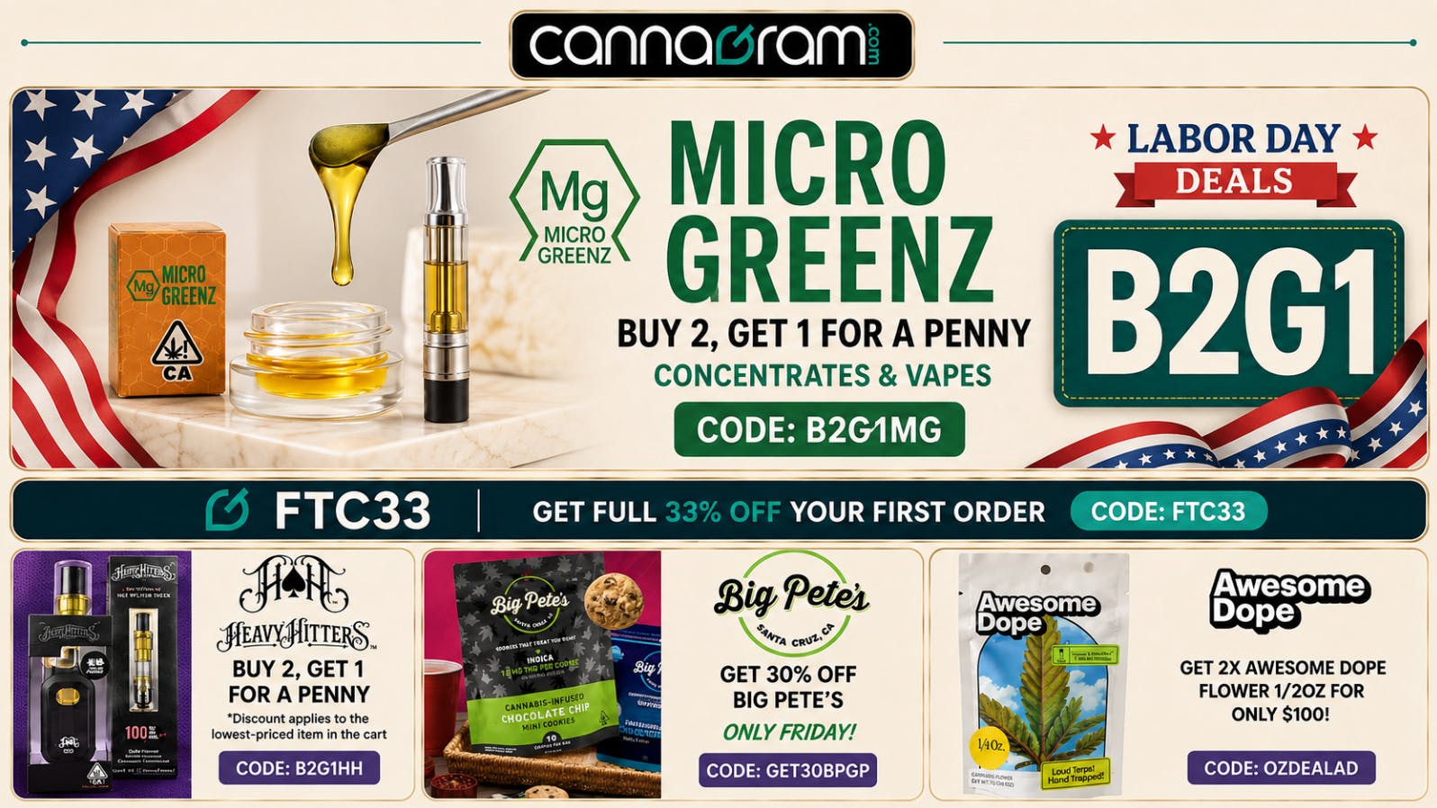 Cannagram - Roseville 🚨Buy 2 Micro Greenz - Get 1 for A PENNY