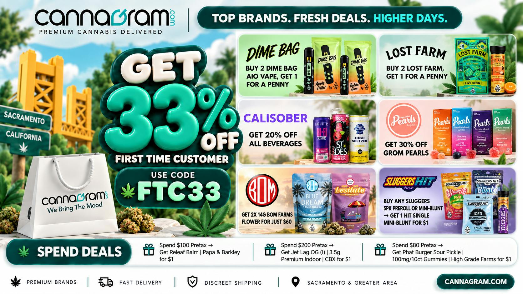 Cannagram - City of Sacramento 🔥 33% Off First Order🔥
